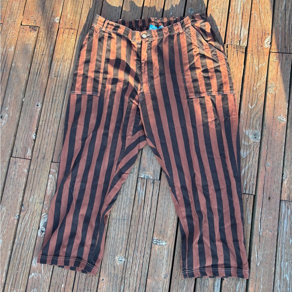 Big Bud Press Work Pants Brown and Black Striped